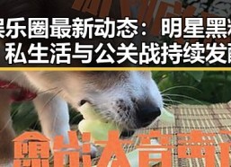 娱乐圈最新动态：明星黑料、私生活与公关战持续发酵