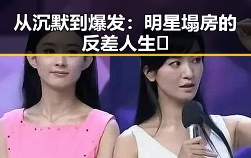 从沉默到爆发:明星塌房的反差人生 🍿