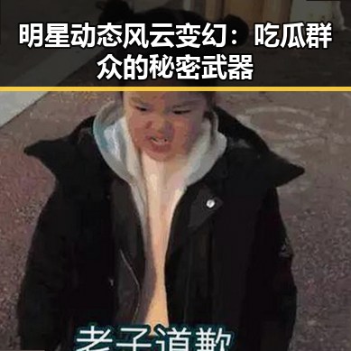 明星动态风云变幻:吃瓜群众的秘密武器